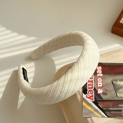 Žiemos vientisos spalvos audinys kempinė ruoželiniai galvos apdangalai Madingi plaukų aksesuarai Moterų tendencija plaukų juosta plaukų juosta su lanku mergaičių galvos apdangalai