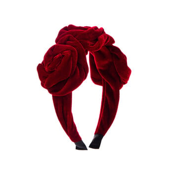 Velvet Rose Flower Hairband Headband Hair AcceHairband Headband Αξεσουάρ μαλλιών για ενήλικες Hair Jewley