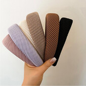 Nouă cerc de păr la modă Benzi de păr pentru femei, fete, de culoare uni, bentite crestate, bentita lată de designer, accesorii de păr, accesorii pentru cap