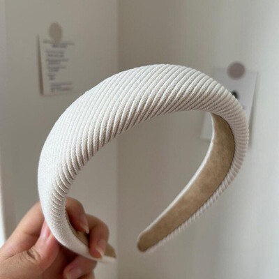 Nouă cerc de păr la modă Benzi de păr pentru femei, fete, de culoare uni, bentite crestate, bentita lată de designer, accesorii de păr, accesorii pentru cap