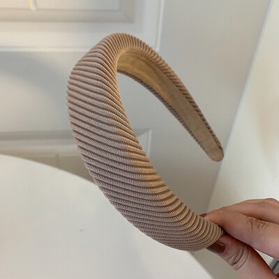 Nouă cerc de păr la modă Benzi de păr pentru femei, fete, de culoare uni, bentite crestate, bentita lată de designer, accesorii de păr, accesorii pentru cap