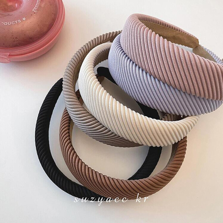 Nouă cerc de păr la modă Benzi de păr pentru femei, fete, de culoare uni, bentite crestate, bentita lată de designer, accesorii de păr, accesorii pentru cap