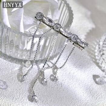 Κλιπ μαλλιών HNYYX Rhinestone Κρυστάλλινες φούντες Αλυσίδα μόδας Αξεσουάρ μαλλιών Λαμπερά μαλλιά Κοσμήματα για πάρτι Hairgrip A01