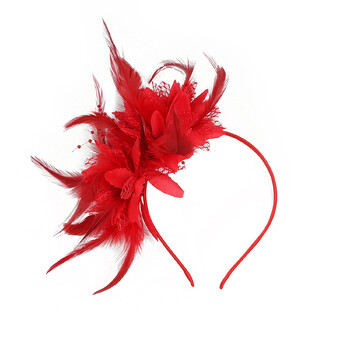 1 τμχ Καπέλα Fascinator για Γυναικεία Φτερούλα Κεντάκι Headpiece Gatsby Derby Καπέλο για Cocktail Wedding Tea Party