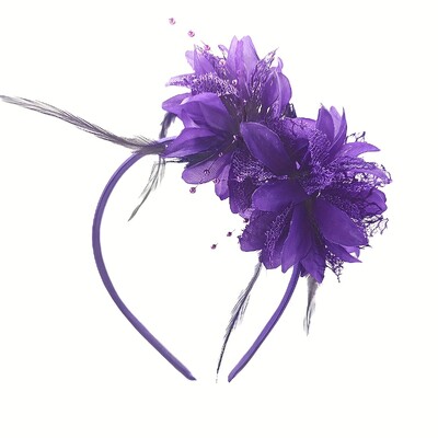 1vnt Fascinator Kepurės moterims Plunksnų galvos apdangalas Kentukio galvos apdangalas Gatsby Derby kepurė kokteilių vestuvių arbatos vakarėliui