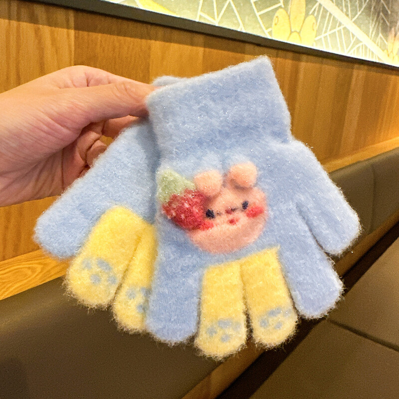 Rudens ir žiemos šiltos plius aksominės kūdikių berniukų ir mergaičių žieminės pirštinės vaikams nuo 1 iki 5 metų