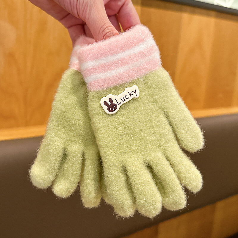 Rudens ir žiemos šiltos plius aksominės kūdikių berniukų ir mergaičių žieminės pirštinės vaikams nuo 1 iki 5 metų