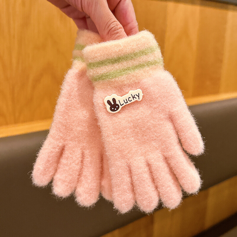 Rudens ir žiemos šiltos plius aksominės kūdikių berniukų ir mergaičių žieminės pirštinės vaikams nuo 1 iki 5 metų