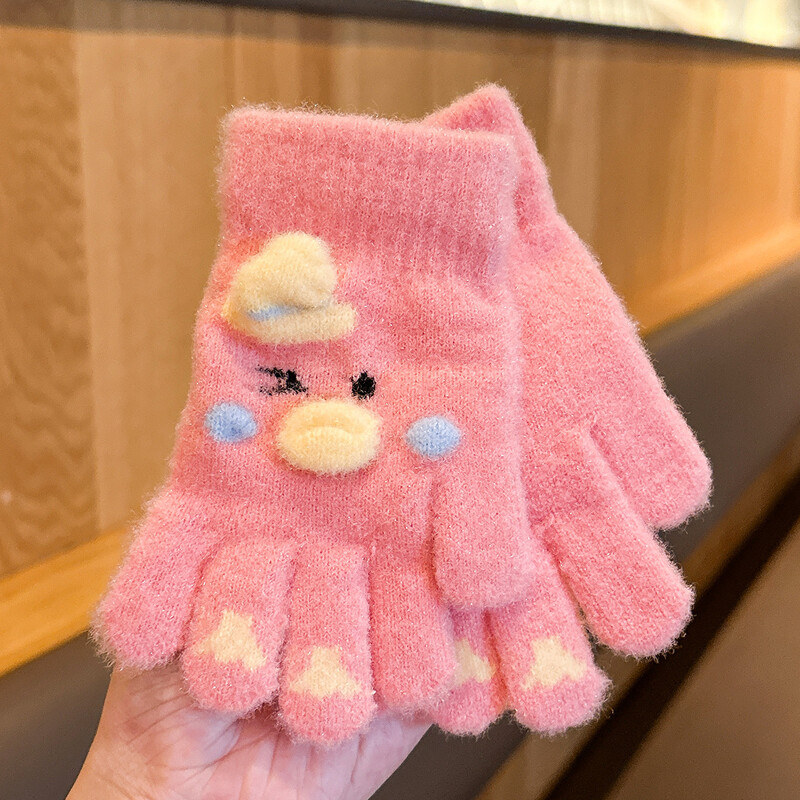 Rudens ir žiemos šiltos plius aksominės kūdikių berniukų ir mergaičių žieminės pirštinės vaikams nuo 1 iki 5 metų