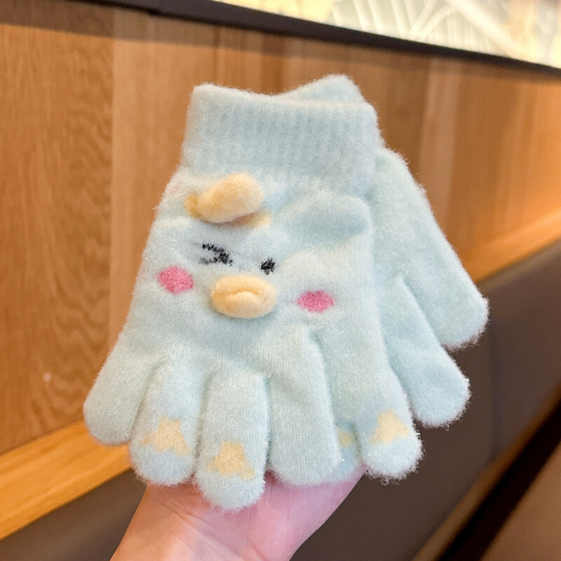 Rudens ir žiemos šiltos plius aksominės kūdikių berniukų ir mergaičių žieminės pirštinės vaikams nuo 1 iki 5 metų