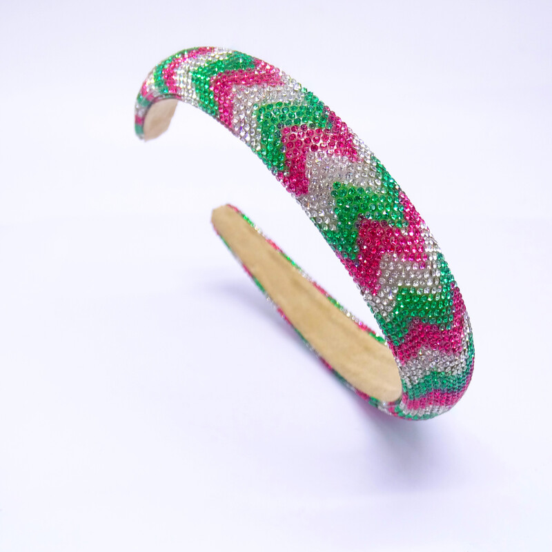 Vaivorykštės spalvos Kalnų krištolinio akmens kempinė paminkštinta plaukų juosta galvos juosta suaugusiems plaukų aksesuarai Hair Jewley