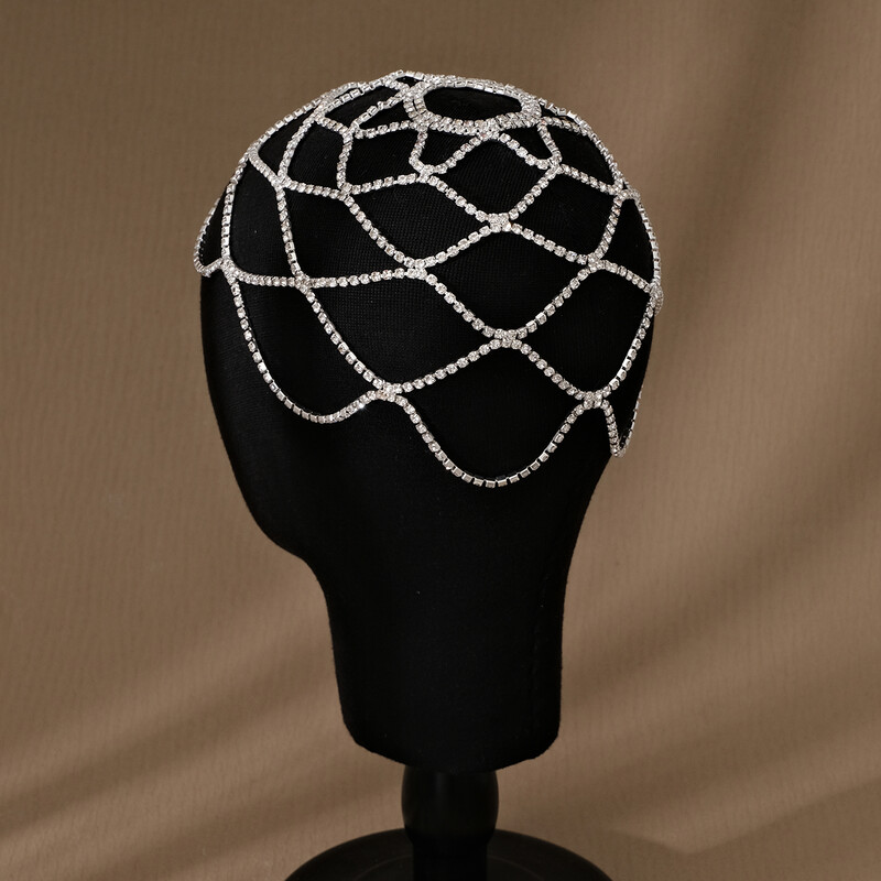 Accesorii pentru bandă de lanț de păr cu strasuri simple, accesorii pentru femei, pereche de cristal pentru petrecere, bijuterii pentru frunte de mireasă, diademă cu franjuri