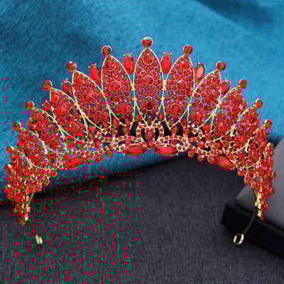 Luxus strasszköves tiara menyasszonynak Tiarák és koronák Parti bemutató Esküvői Korona Haj Ékszer Fejpántok Jelmez kiegészítők