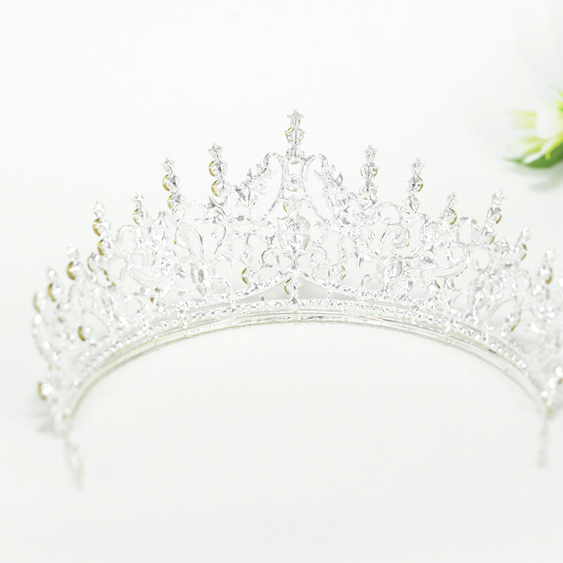 Luksusa baroka kristāla kroņi Rhinestone Tiaras Kāzu ballīte Izlaiduma balle Diadēma galvassega Matu Aksesuāri Rotaslietas Dāvana