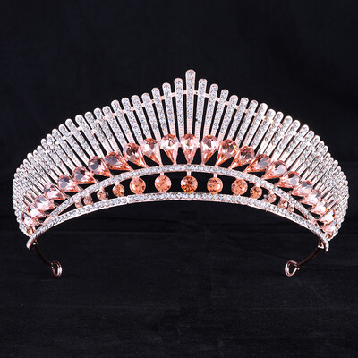 Mados Vestuvių Karūna Krištolinė Tiara Metalinė Vestuvių Karūna Papuošalai Plaukų Priedai Vakarėlis Šventė Gimtadienio Tiara Tinka mergaitėms