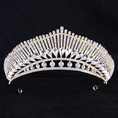 Mados Vestuvių Karūna Krištolinė Tiara Metalinė Vestuvių Karūna Papuošalai Plaukų Priedai Vakarėlis Šventė Gimtadienio Tiara Tinka mergaitėms