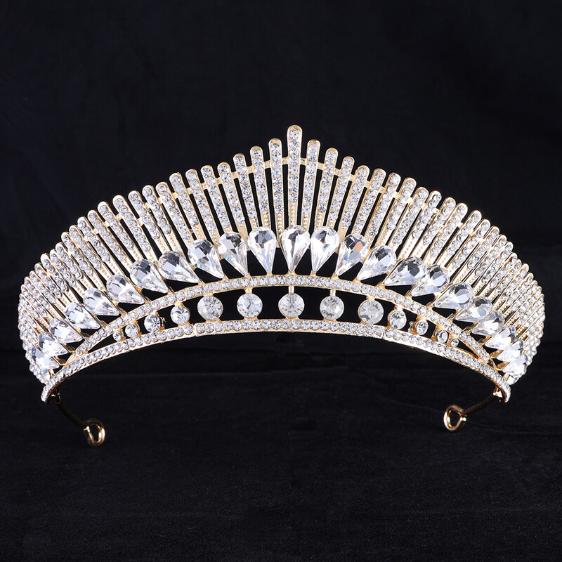 Mados Vestuvių Karūna Krištolinė Tiara Metalinė Vestuvių Karūna Papuošalai Plaukų Priedai Vakarėlis Šventė Gimtadienio Tiara Tinka mergaitėms