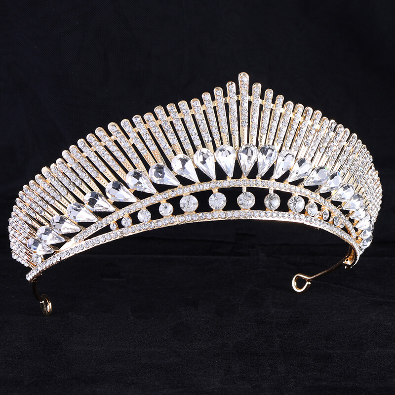 Mados Vestuvių Karūna Krištolinė Tiara Metalinė Vestuvių Karūna Papuošalai Plaukų Priedai Vakarėlis Šventė Gimtadienio Tiara Tinka mergaitėms