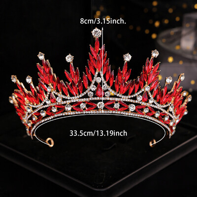 DIEZI 8 Colors Elegant Purple AB Full Crystal Tiara Crown Moterų Merginų Vakarėliui Vestuvių Kalnų krištolo karūna plaukų suknelių priedai