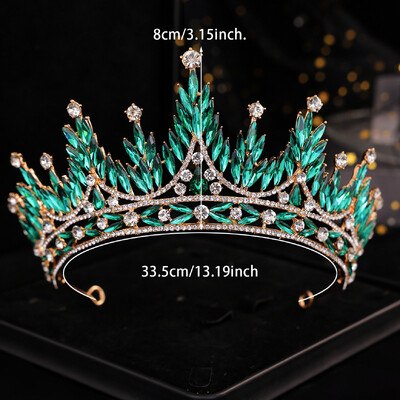 DIEZI 8 Colors Elegant Purple AB Full Crystal Tiara Crown Moterų Merginų Vakarėliui Vestuvių Kalnų krištolo karūna plaukų suknelių priedai