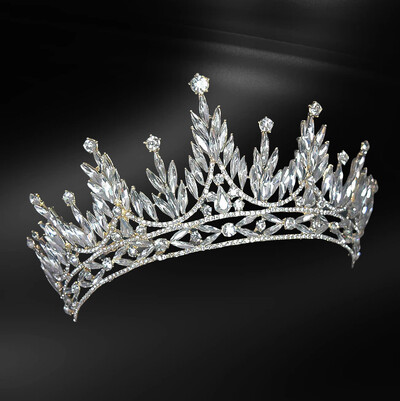 DIEZI 8 Colors Elegant Purple AB Full Crystal Tiara Crown Moterų Merginų Vakarėliui Vestuvių Kalnų krištolo karūna plaukų suknelių priedai