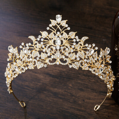 DIEZI Barokno zelena crvena kristalna tijara kruna za žene Djevojke Vjenčanje Elegantna kraljica kruna sa kamenčićima Dodaci za kosu