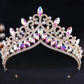 DIEZI Vinatge baroková kráľovná krištáľová tiara koruna pre ženy dievčatá párty svadobné elegantné kamienkové koruna vlasové doplnky