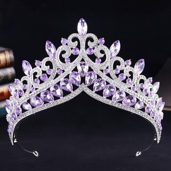 DIEZI Vinatge Baroque Queen Crystal Tiara Crown For Women Girls Party Wedding Elegant Rhinestone Crown Аксесоари за рокля за коса