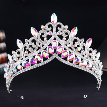 DIEZI Vinatge Baroque Queen Crystal Tiara Crown For Women Girls Party Wedding Elegant Rhinestone Crown Аксесоари за рокля за коса