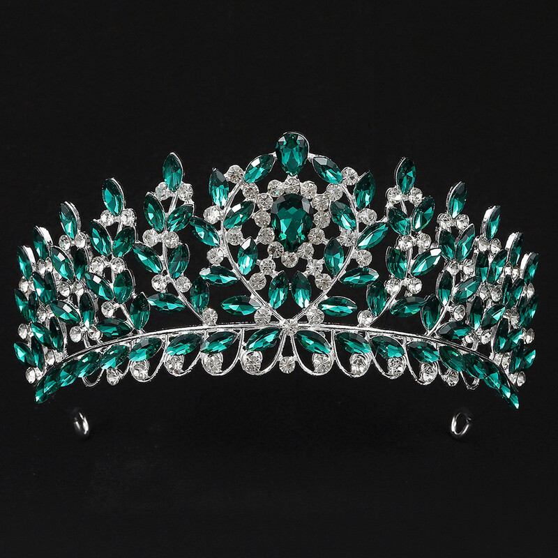 DIEZI Coroană din cristal de opal roz coreean pentru femei, fete, elegante, regina, diademe de mireasă, accesorii pentru păr, cadou de nuntă, bentite