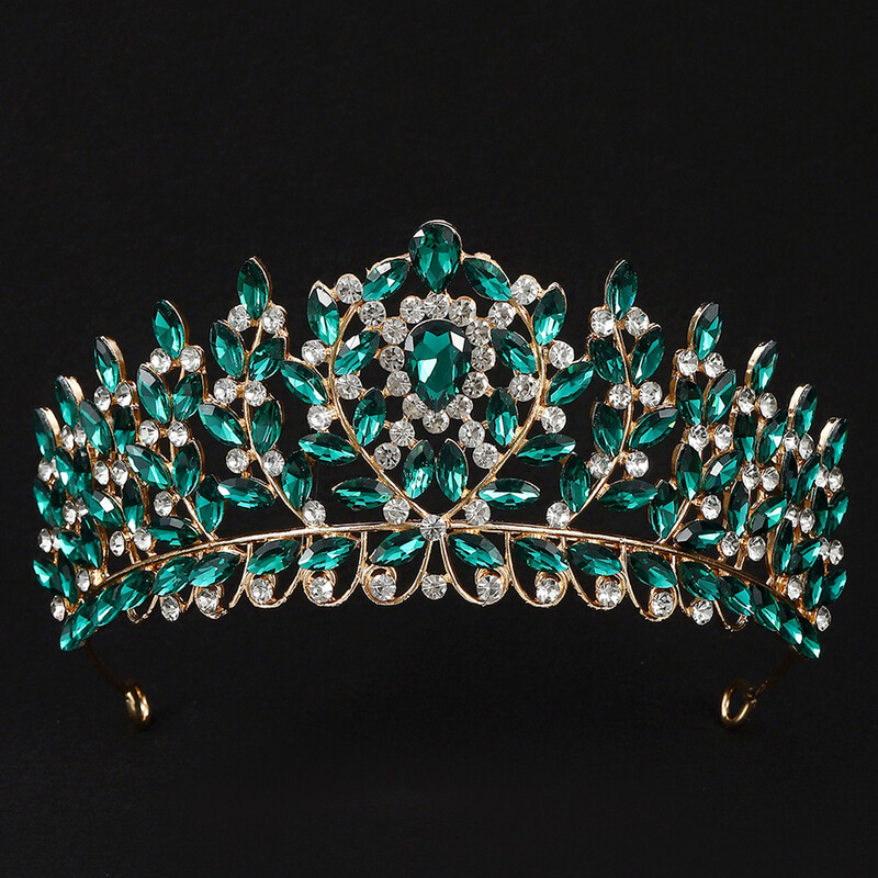 DIEZI Coroană din cristal de opal roz coreean pentru femei, fete, elegante, regina, diademe de mireasă, accesorii pentru păr, cadou de nuntă, bentite