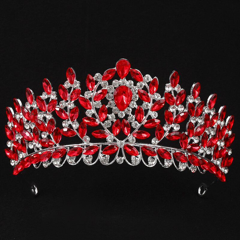 DIEZI Coroană din cristal de opal roz coreean pentru femei, fete, elegante, regina, diademe de mireasă, accesorii pentru păr, cadou de nuntă, bentite