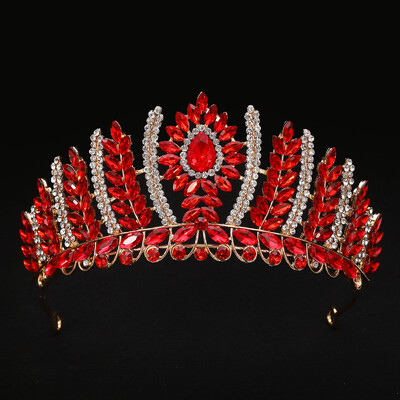 DIEZI 6 Colors Korean AB Crystal Crown Moterims Merginoms Vestuvių Barokinė Nuotaka Karalienė Vestuvinė Tiaros Plaukų Priedai Dovanų Galvos juostos