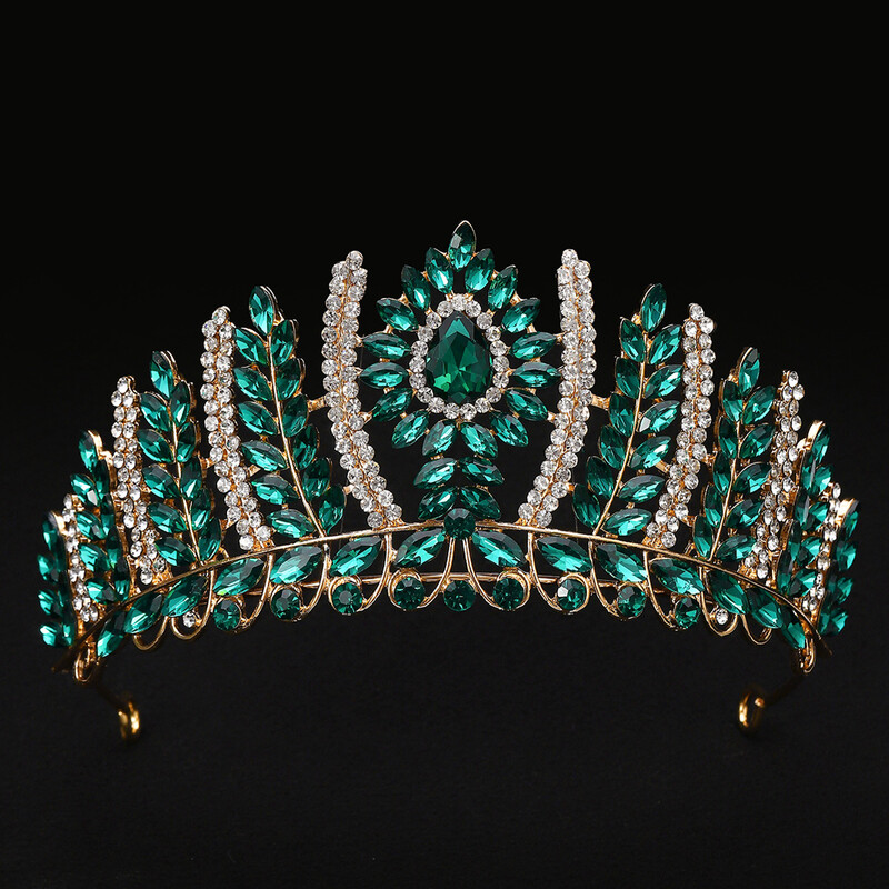 DIEZI 6 Colors Korean AB Crystal Crown Moterims Merginoms Vestuvių Barokinė Nuotaka Karalienė Vestuvinė Tiaros Plaukų Priedai Dovanų Galvos juostos