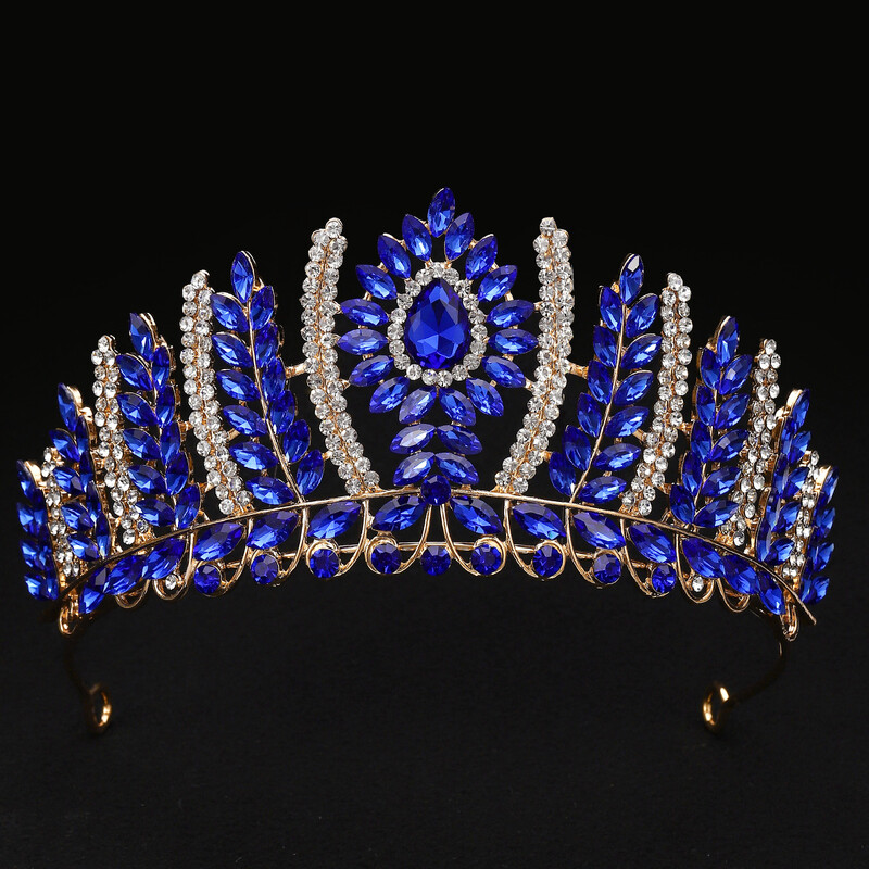 DIEZI 6 Colors Korean AB Crystal Crown Moterims Merginoms Vestuvių Barokinė Nuotaka Karalienė Vestuvinė Tiaros Plaukų Priedai Dovanų Galvos juostos