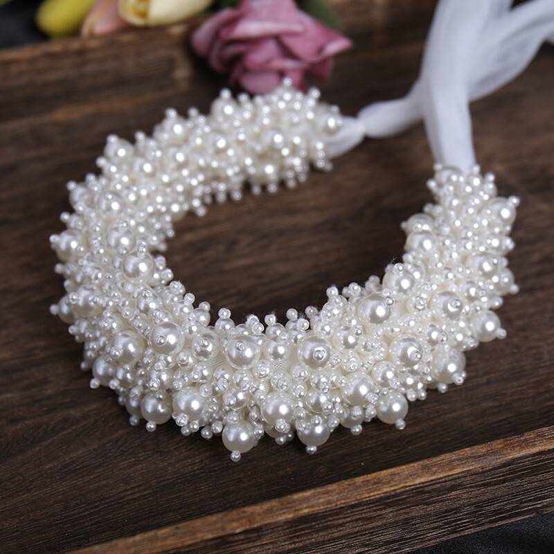 Cea mai nouă bandă de păr cu perle de mireasă, de lux, accesorii pentru cap de nuntă, bentiță lucrată manual, accesorii pentru păr, ornamente, bijuterii, caciulă