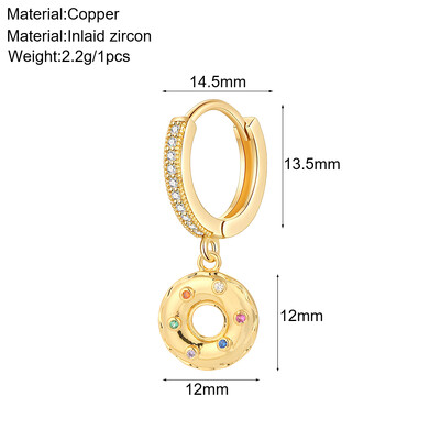 Aranyos állati kutya pillangó koreai karika fülbevaló női szív virág arany színű új méh cseresznye fülbevaló női kiváló minőségű