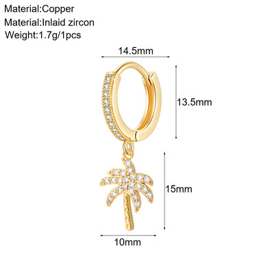 Aranyos állati kutya pillangó koreai karika fülbevaló női szív virág arany színű új méh cseresznye fülbevaló női kiváló minőségű