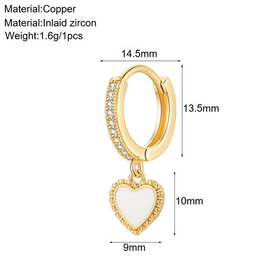 Aranyos állati kutya pillangó koreai karika fülbevaló női szív virág arany színű új méh cseresznye fülbevaló női kiváló minőségű