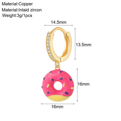 Aranyos állati kutya pillangó koreai karika fülbevaló női szív virág arany színű új méh cseresznye fülbevaló női kiváló minőségű