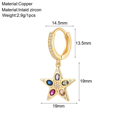 Aranyos állati kutya pillangó koreai karika fülbevaló női szív virág arany színű új méh cseresznye fülbevaló női kiváló minőségű