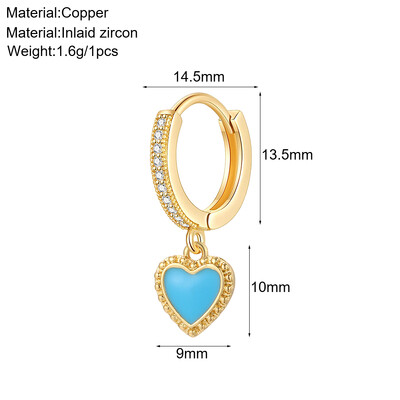 Aranyos állati kutya pillangó koreai karika fülbevaló női szív virág arany színű új méh cseresznye fülbevaló női kiváló minőségű