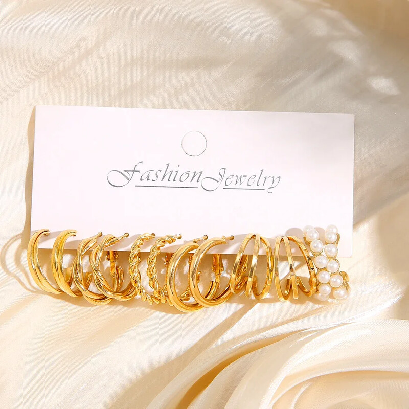 Set de cercei cu perle de inimă, metal, auriu, cercei cu încuietori fluture, pentru femei, cerc de bijuterii la modă.