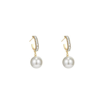 2024 Cercei cu pandantiv cu perle, cu lanț de metal, cu design de modă, pentru femei și fete, accesorii pentru temperament, bijuterii pentru petrecerea de nuntă