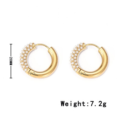 Nerūsējošā tērauda apzeltīti auskari sievietēm Modes apļveida ar dimantiem stīpas auskari banketu ballītes dāvanas