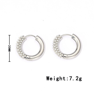 Nerūsējošā tērauda apzeltīti auskari sievietēm Modes apļveida ar dimantiem stīpas auskari banketu ballītes dāvanas