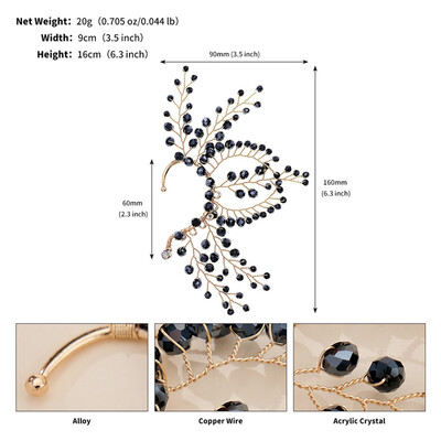 1 buc. Manșetă șic pentru urechi, frunze baroc, agrafe pentru cercei cu zână pentru femei, fete, bijuterii, mărgele, țesuturi
