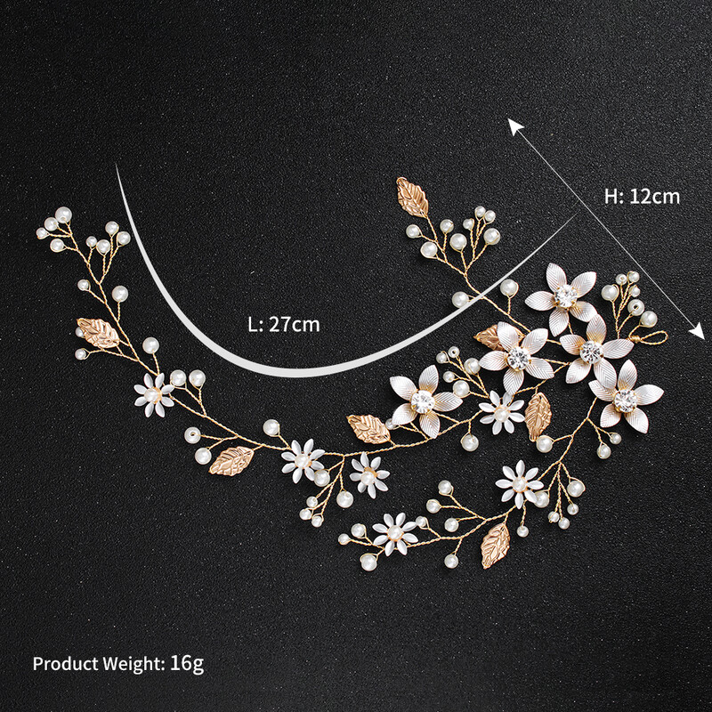 Naujausios mados rankų darbo žiedų galvos apdangalai vestuviniai perlai galvos juostelės nuotakos papuošalai plaukų aksesuarai moterims šukuosena