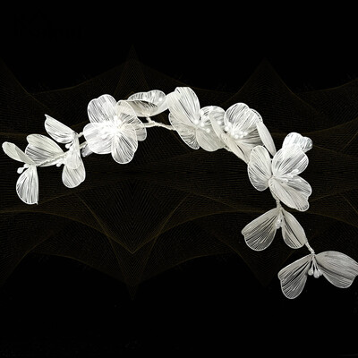 Meldel Woman ékszerek haj kiegészítők réz drót szirom hajpánt menyasszony fejdísz gyöngy kézzel készített hajgumi ruha fejdísz