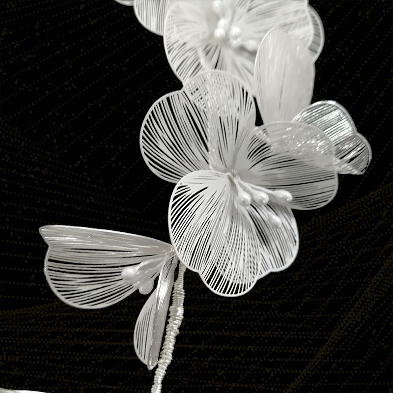 Meldel Woman ékszerek haj kiegészítők réz drót szirom hajpánt menyasszony fejdísz gyöngy kézzel készített hajgumi ruha fejdísz